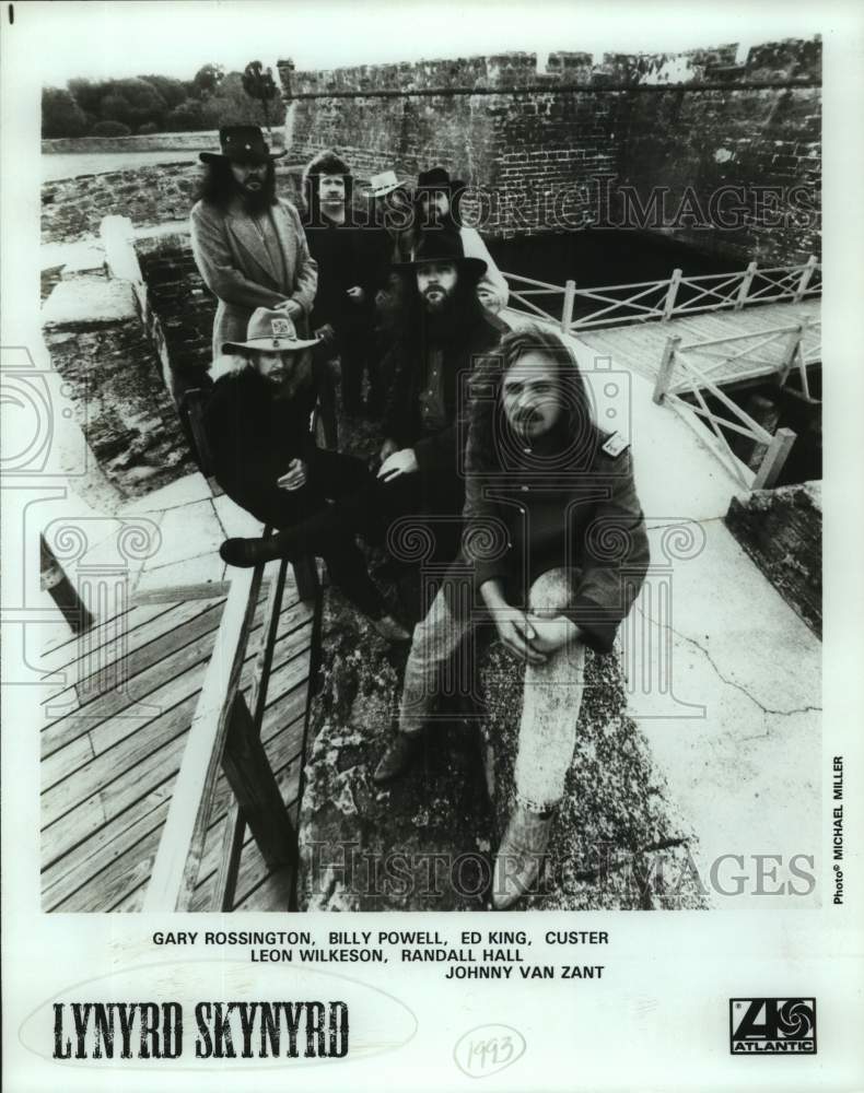 1993 Press Photo Johnny Van Zant and Members of Lynyrd Skynyrd Band - sap12469- Historic Images