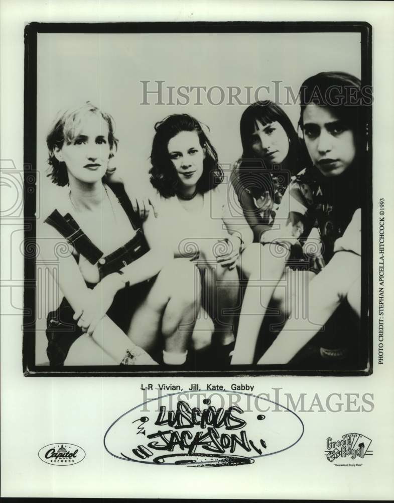 1993 Press Photo Vivian, Jill, Kate, Gabby of the band Luscious Jackson- Historic Images