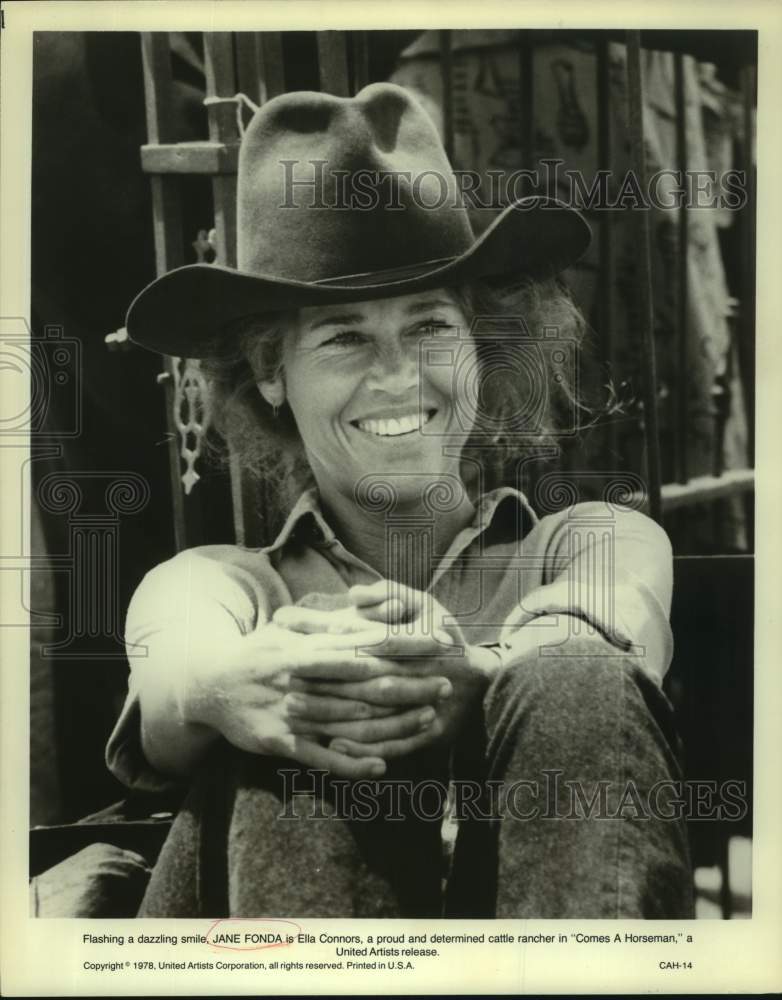 1978 Press Photo Actress Jane Fonda as Ella Connors in "Comes a Horseman" movie- Historic Images