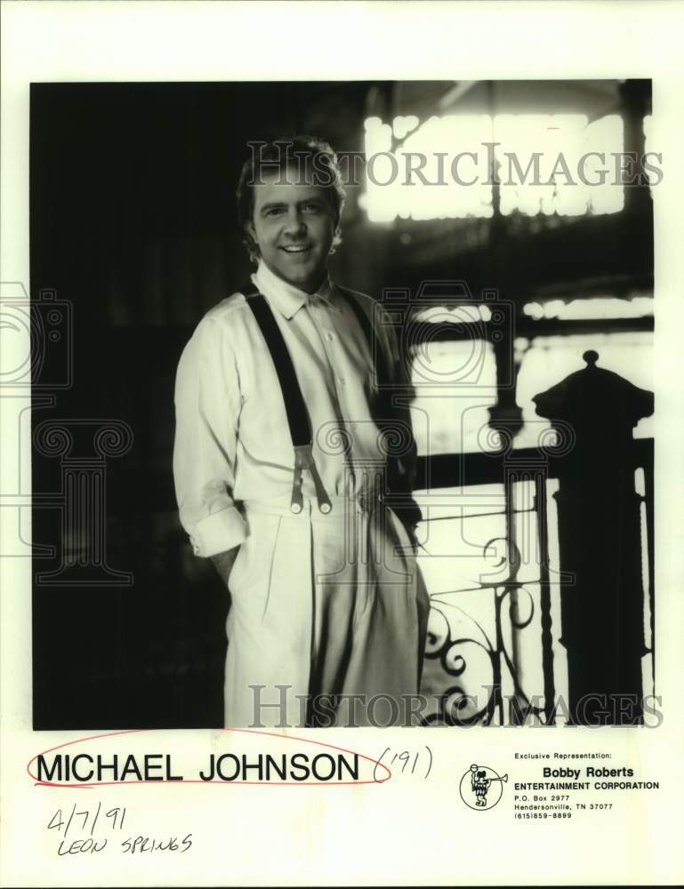 1991 Press Photo Michael Johnson, Country Singer - sap12545- Historic Images