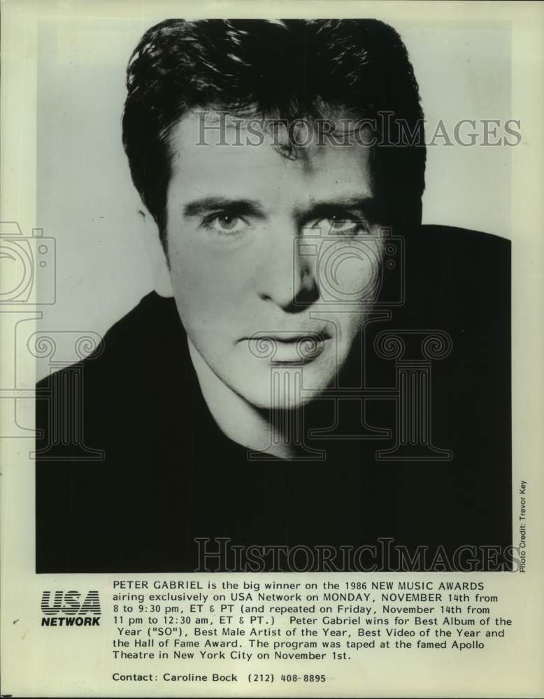 1986 Press Photo Musician Peter Gabriel in portrait - sap12580- Historic Images