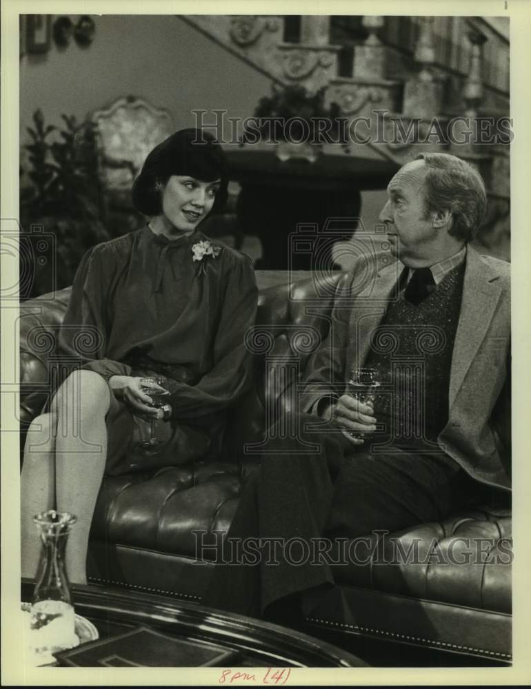 1981 Press Photo Wendy Fulton and Conrad Bain on Diff'rent Strokes, on NBC.- Historic Images