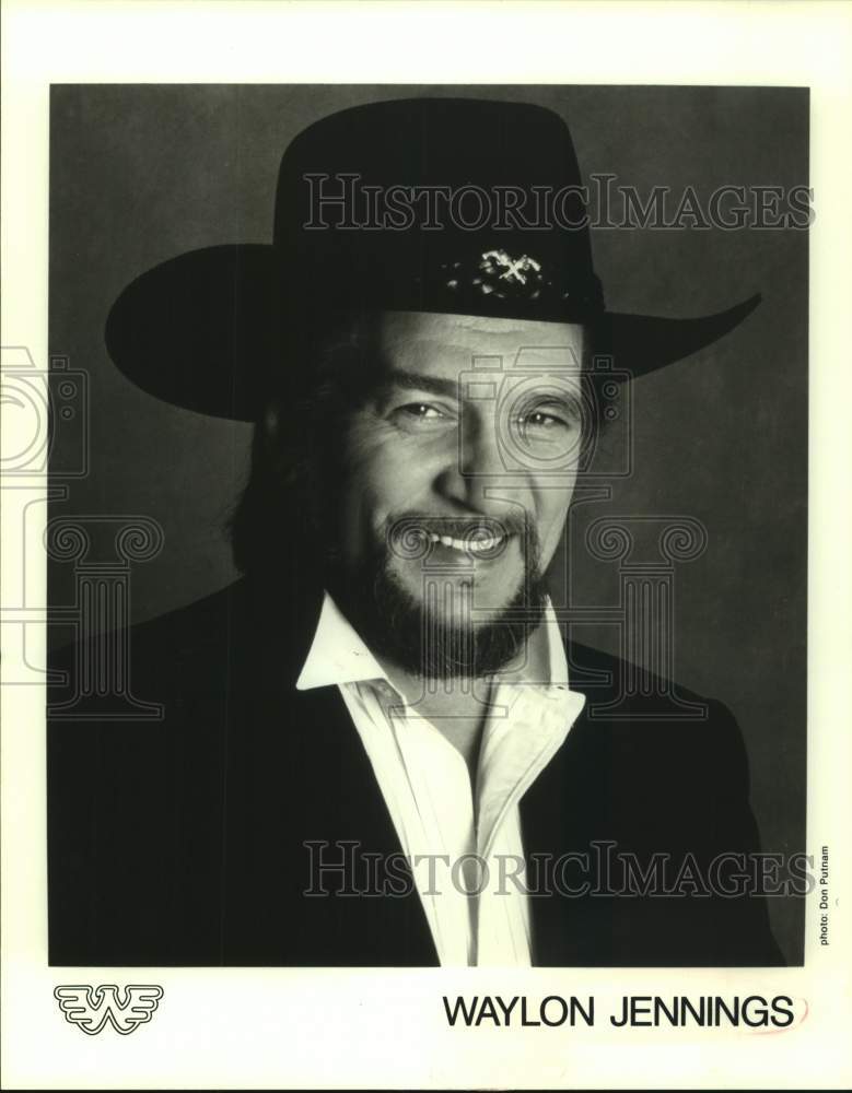 1996 Press Photo Waylon Jennings, outlaw country singer, songwriter and musician- Historic Images