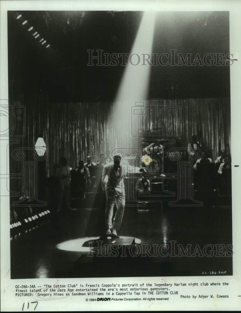 1984 Press Photo Gregory Hines as Sandman Williams in &quot;The Cotton Club&quot;- Historic Images