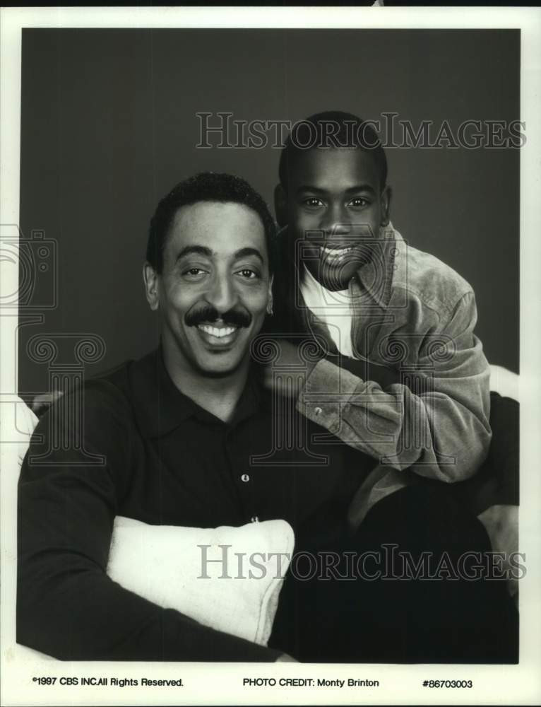 1997 Press Photo Gregory Hines &amp; Brandon Hammond on The Gregory Hines Show.- Historic Images