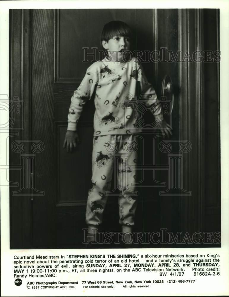 1997 Press Photo Courtland Mead in Stephen King's The Shining, on ABC.- Historic Images