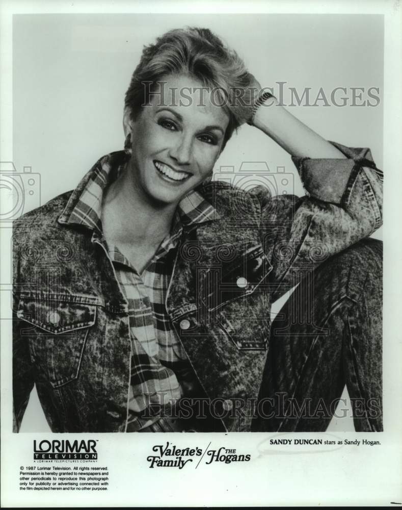 1987 Press Photo Actress Sandy Duncan stars as Sandy Hogan in "The Hogans"- Historic Images