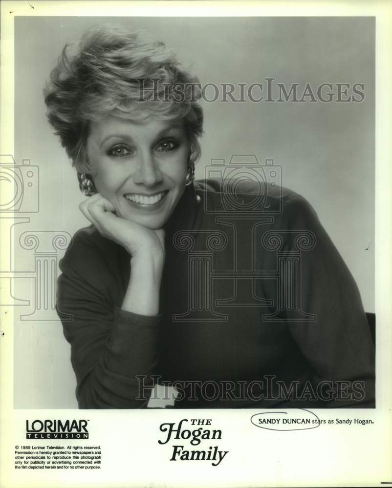 1989 Press Photo Actress Sandy Duncan stars as Sandy Hogan in "The Hogan Family"- Historic Images