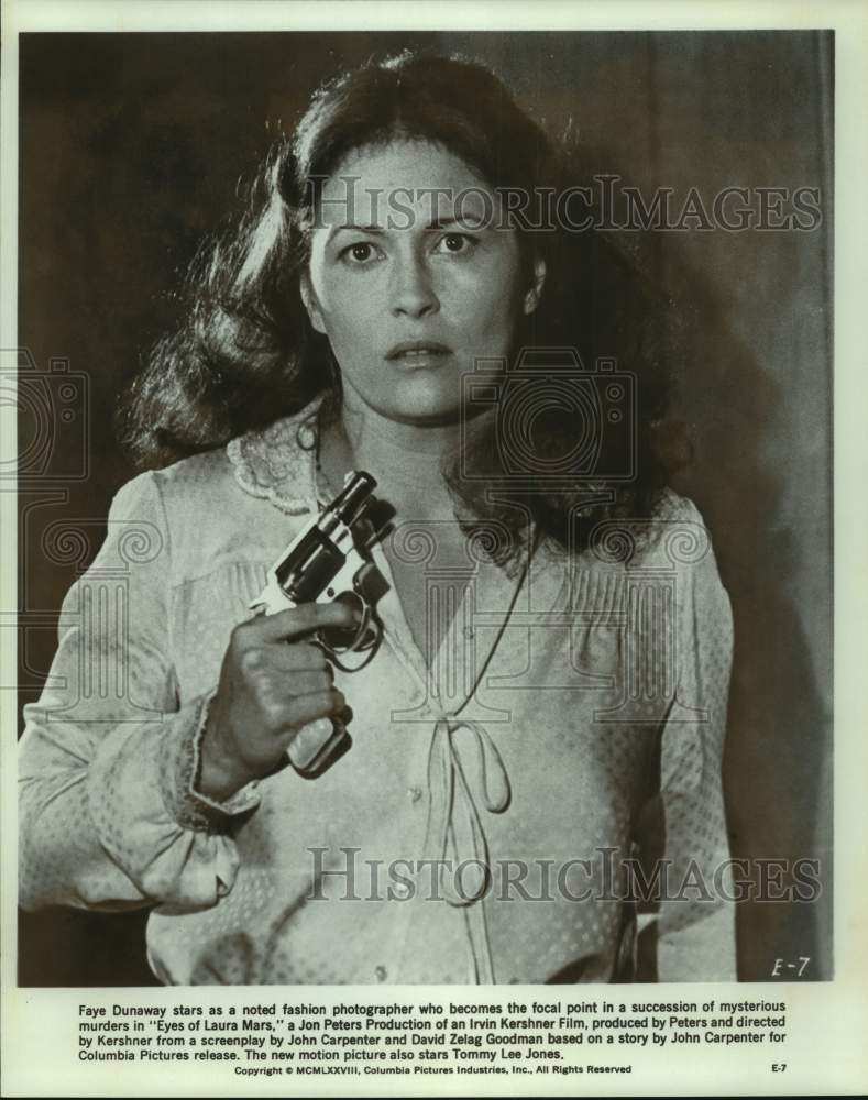 1978 Press Photo Actress Faye Dunaway in "Eyes of Laura Mars" movie - sap13199- Historic Images