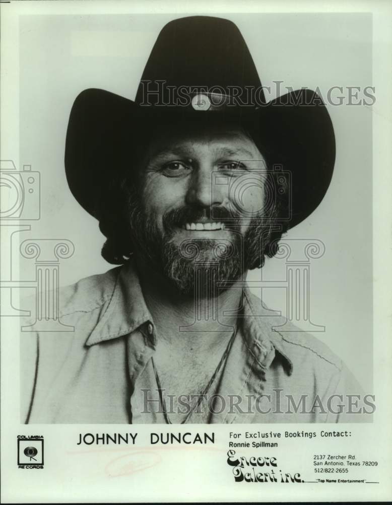 1982 Press Photo Singer Johnny Duncan - sap13212- Historic Images