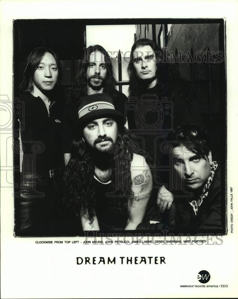 1997 Press Photo Musicians, Dream Theater Band Members, Entertainers - sap13273- Historic Images