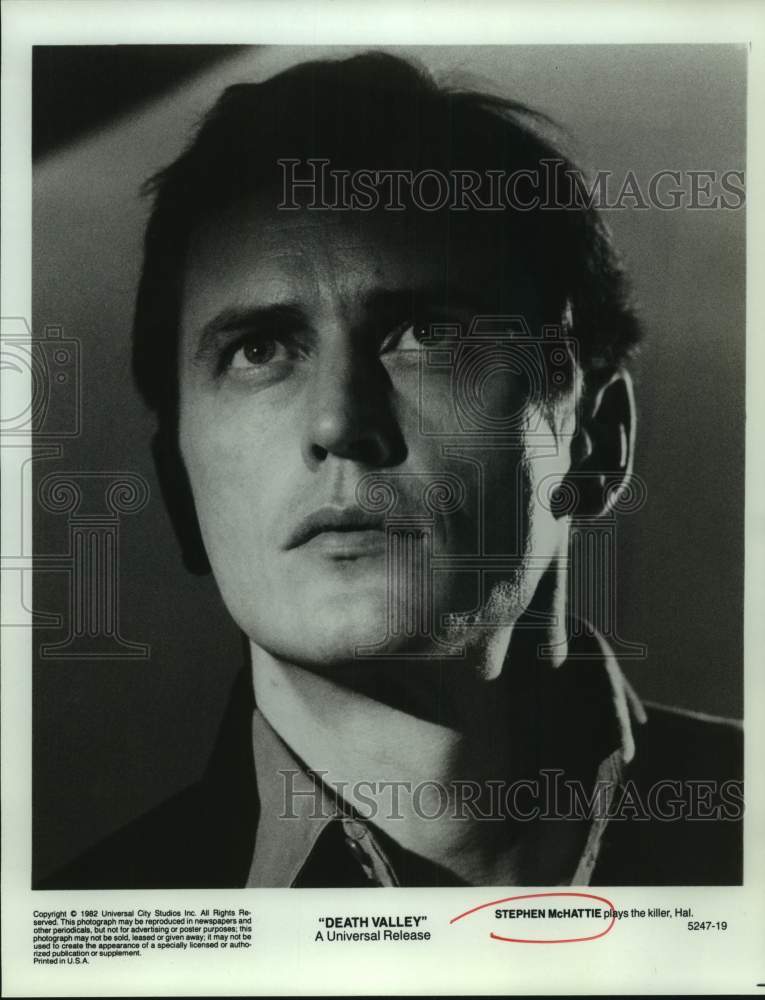 1982 Press Photo Stephen McHattie as killer Hal in Universal's "Death Valley"- Historic Images