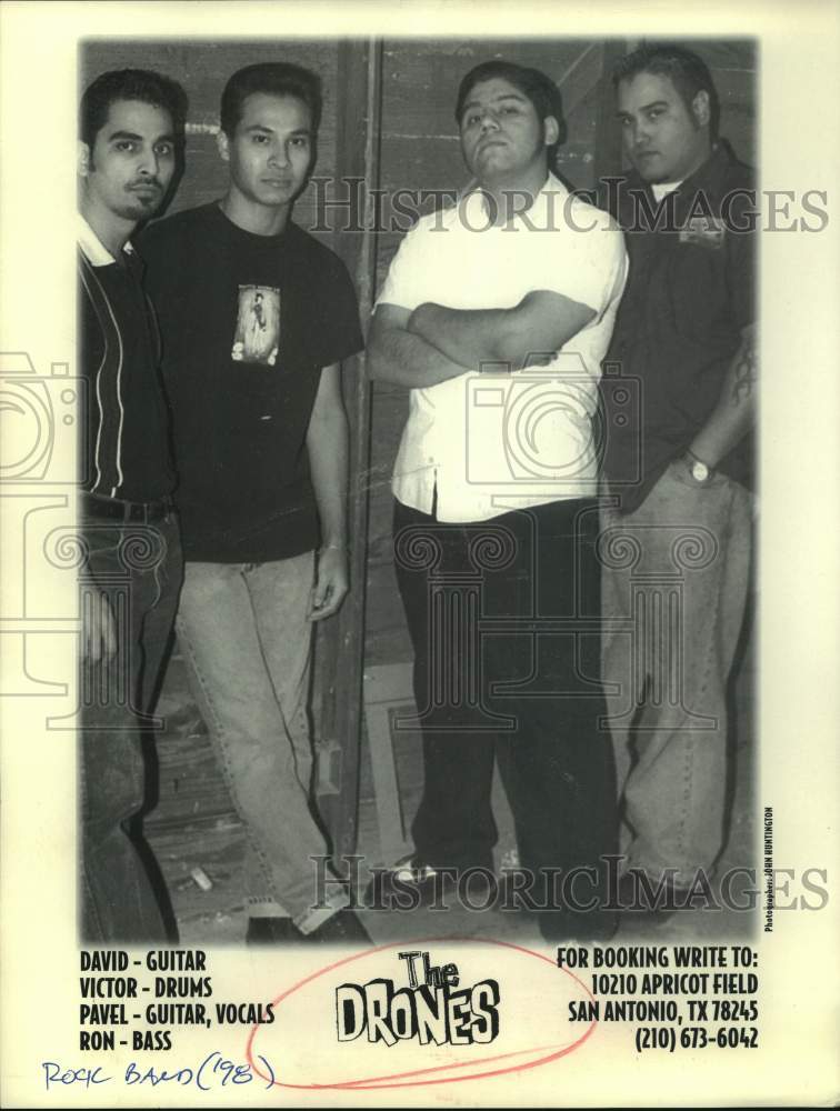 1998 Press Photo Four Members of the rock band The Drones, Musicians - sap13368- Historic Images