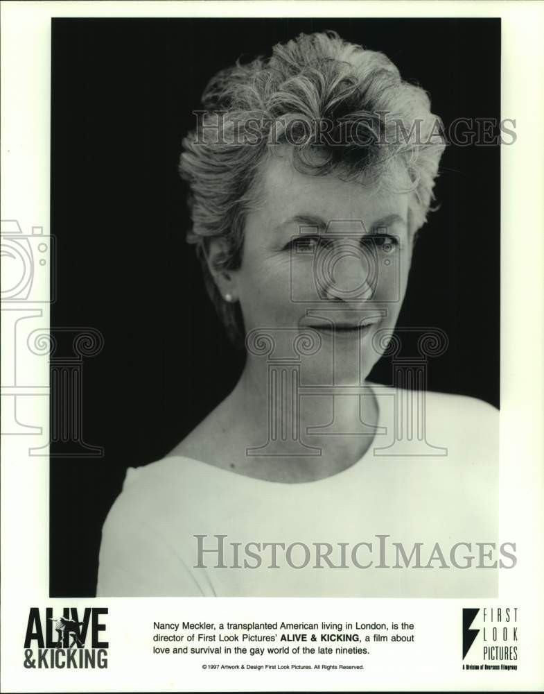 1997 Press Photo Director Nancy Meckler of &quot;Alive &amp; Kicking&quot; movie - sap13499- Historic Images