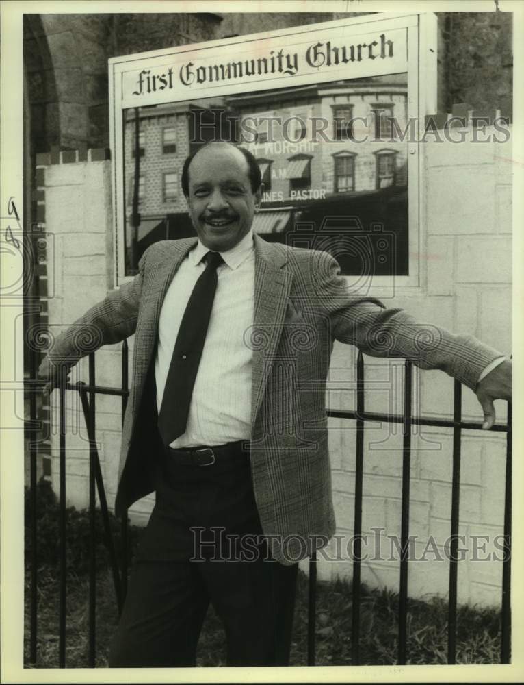 1986 Press Photo Actor Sherman Hemsley in &quot;Amen&quot; on NBC Television Network- Historic Images