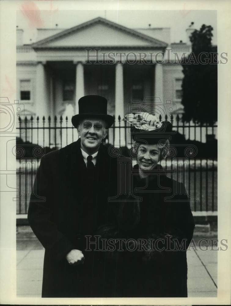 1977 Press Photo Actors Jane Alexander, Edward Herrmann in Eleanor and Franklin- Historic Images