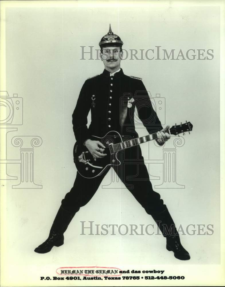 1996 Press Photo Entertainer "Herman The German" Guitar Player - sap13592- Historic Images