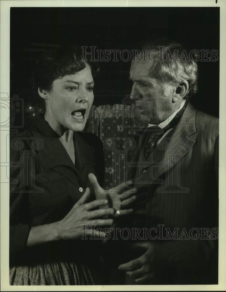 1982 Press Photo Pamela Roylance &amp; John McLiam on Little House: A New Beginning.- Historic Images