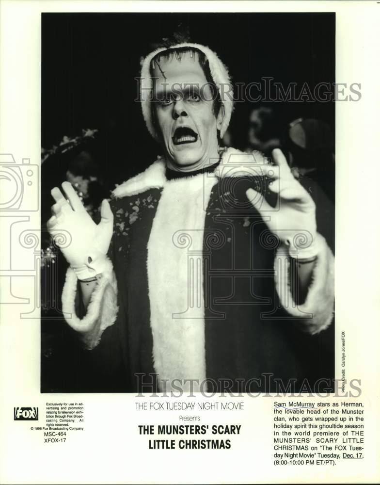 1996 Press Photo Actor Sam McMurray in The Munsters&#39; Scary Little Christmas- Historic Images