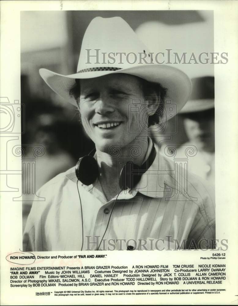 1992 Press Photo Ron Howard, Director and Producer of &quot;Far and Away&quot; movie- Historic Images