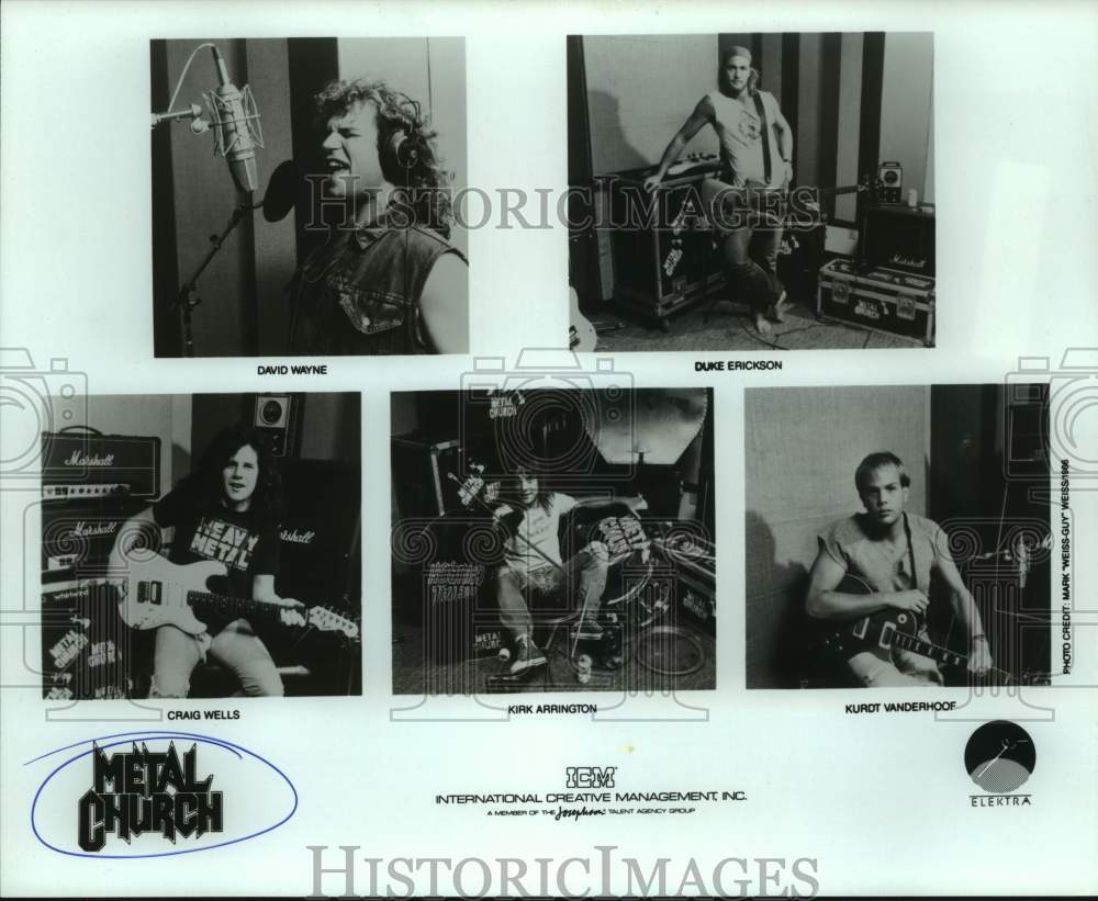 1996 Press Photo Five Members of the band Metal Church, Entertainers - sap13942- Historic Images