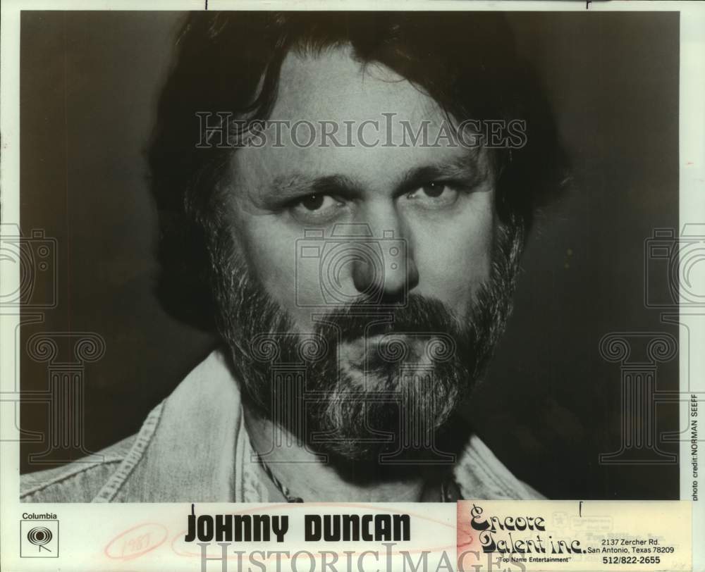 1987 Press Photo Singer Johnny Duncan - sap14005- Historic Images