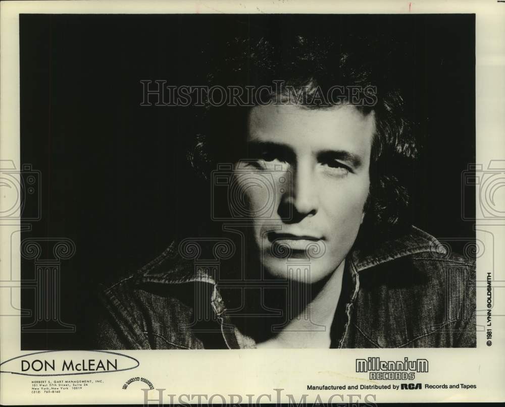 1981 Press Photo Don McLean, folk rock singer, songwriter and musician.- Historic Images