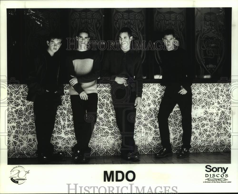1999 Press Photo Four Members of the band MDO, Entertainers - sap14246- Historic Images