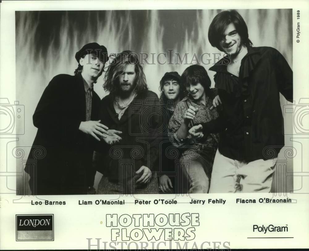 1989 Press Photo Five Members of the band Hothouse Flowers - sap14279- Historic Images