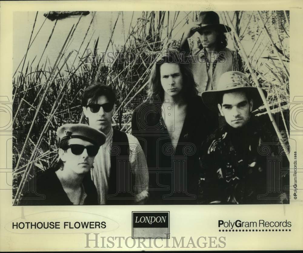 1988 Press Photo Hothouse Flowers, Five Members of the Band, Musicians- Historic Images