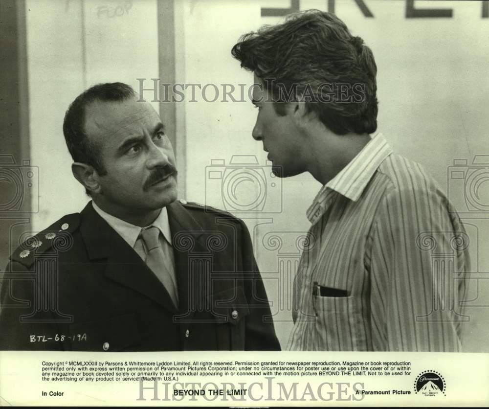 1984 Press Photo Actor Richard Gere with co-star in "Beyond the Limit" movie- Historic Images