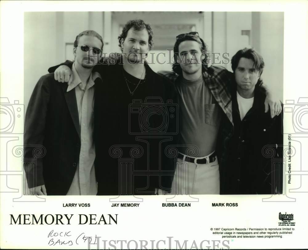 1997 Press Photo Four Members of the rock band Memory Dean, Musicians- Historic Images