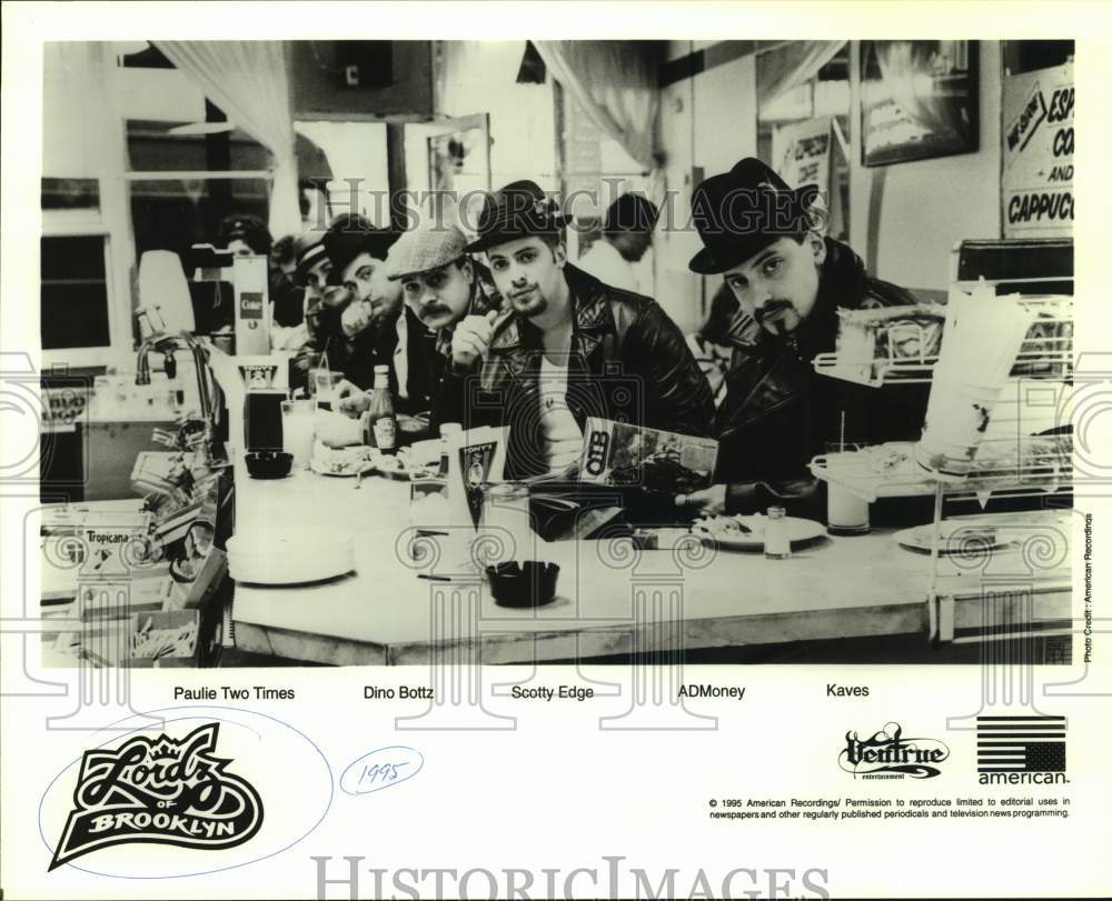 1995 Press Photo Five Members of the band Lords of Brooklyn, Entertainers- Historic Images