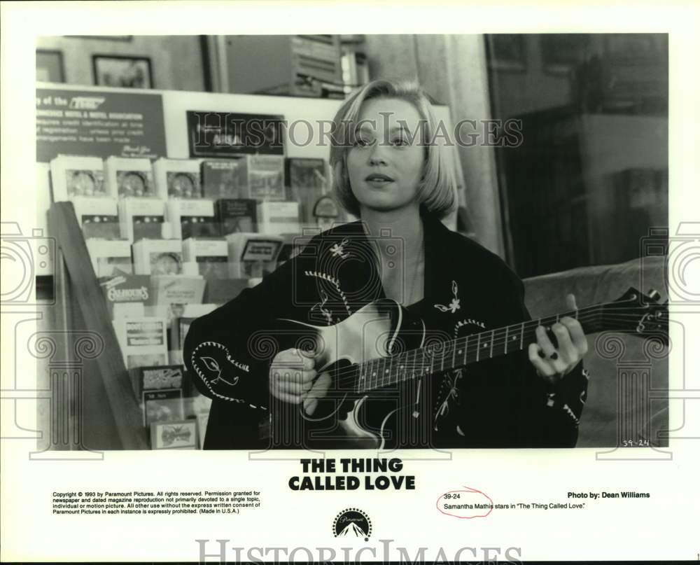 1993 Press Photo Actress Samantha Mathis stars in &quot;The Thing Called Love&quot; movie- Historic Images