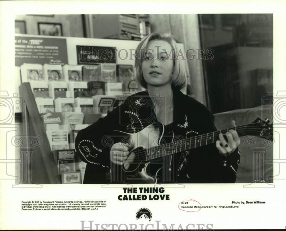 1993 Press Photo Actress Samantha Mathis stars in "The Thing Called Love" movie- Historic Images
