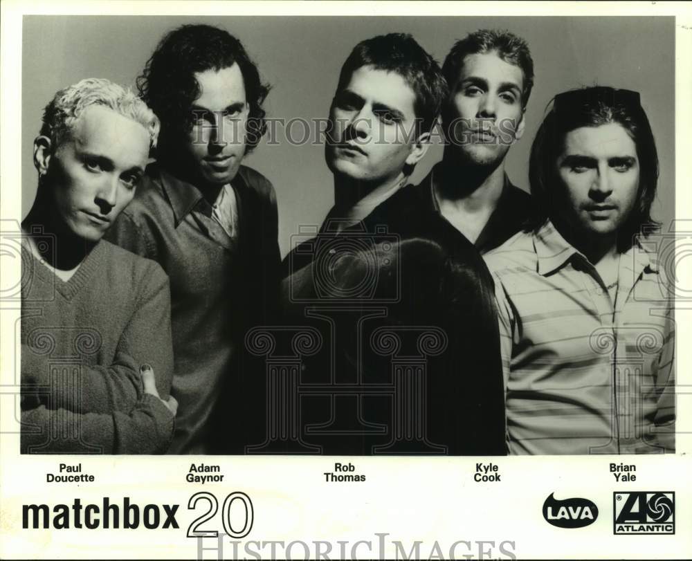 1996 Press Photo Five Members of the band Matchbox 20, Entertainers - sap14676- Historic Images