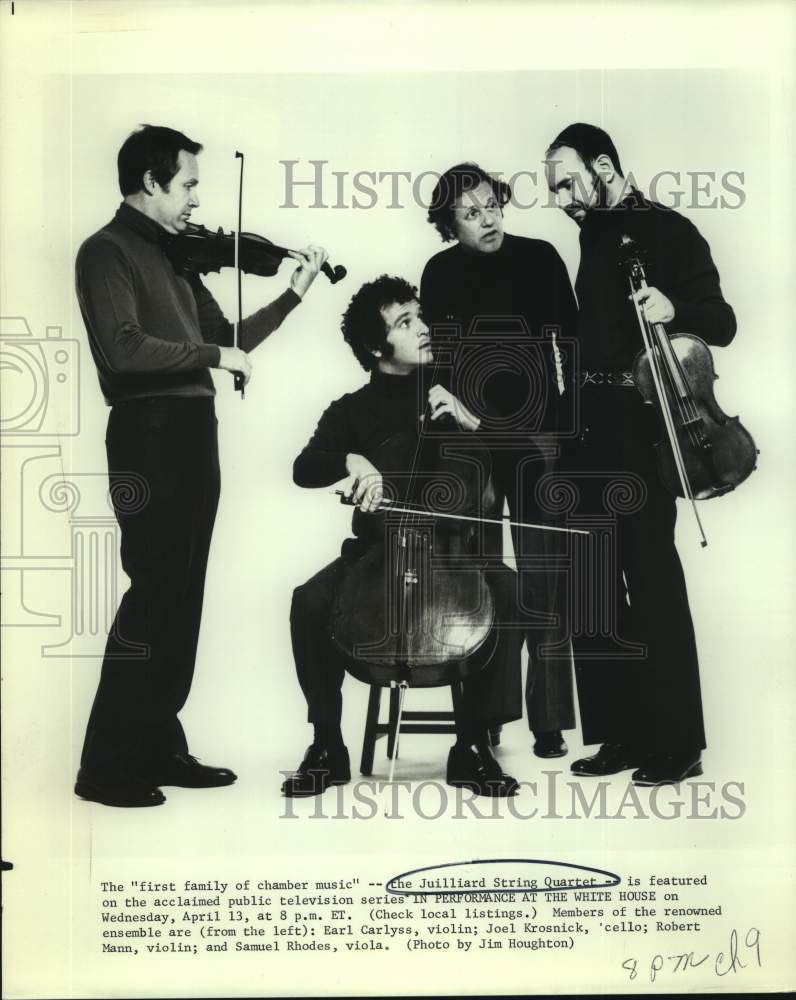 Press Photo Four Members of The Juilliard String Quartet, Musicians - sap14869- Historic Images