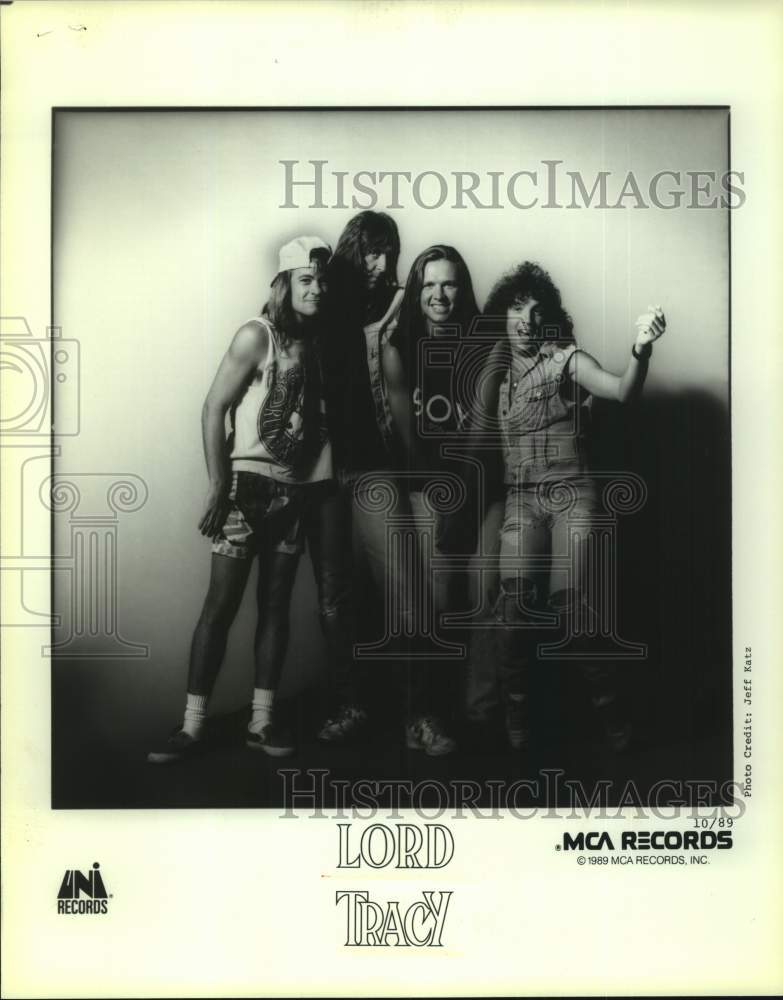 1989 Press Photo Four Members of the Lord Tracy Band - sap15007- Historic Images