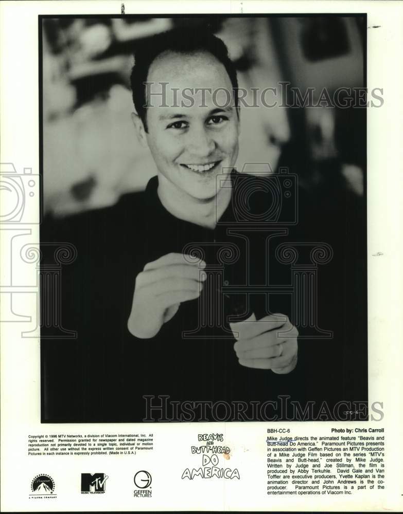 1996 Press Photo Mike Judge, Director of &quot;Beavis and Butt-head Do America&quot; movie- Historic Images