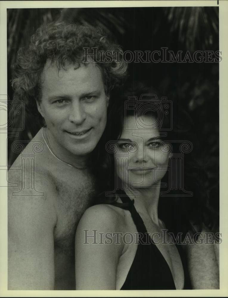 1982 Press Photo Actors Ron Arrants and Sherry Mathis in &quot;Search for Tomorrow&quot;- Historic Images