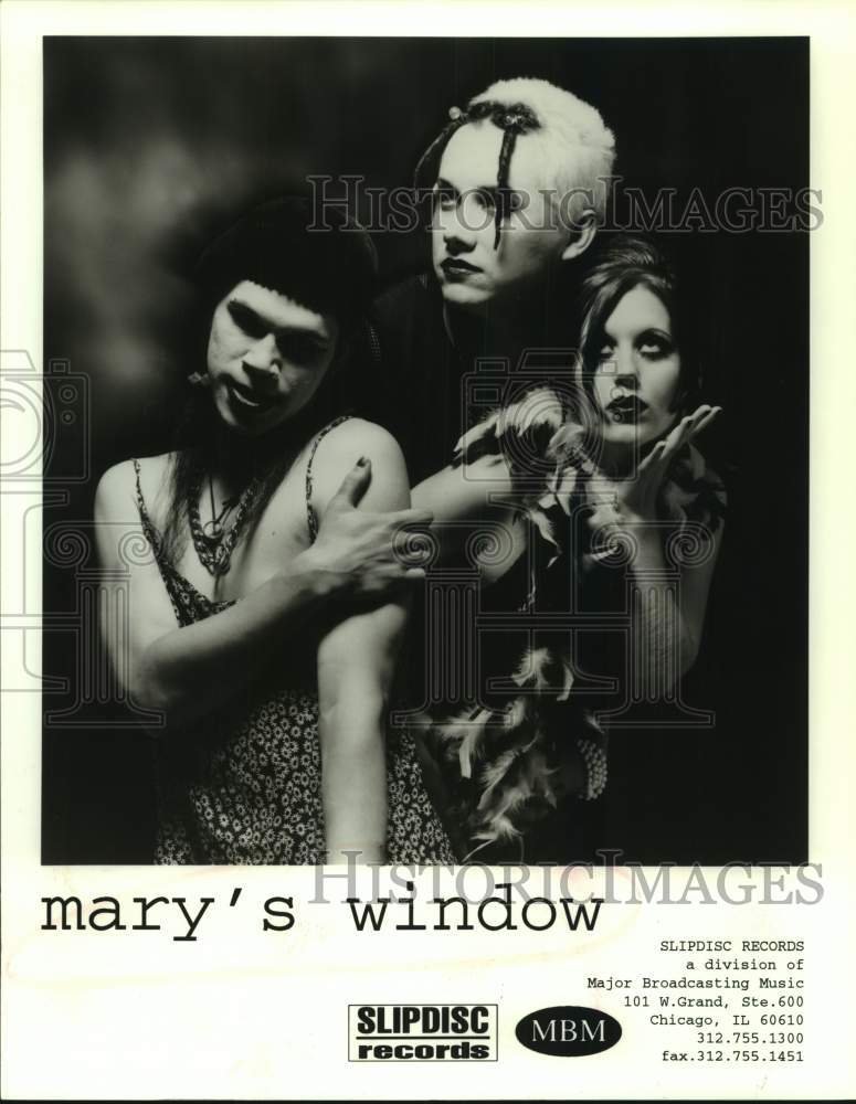 1996 Press Photo Three Members of the band Mary's Window, Entertainers- Historic Images