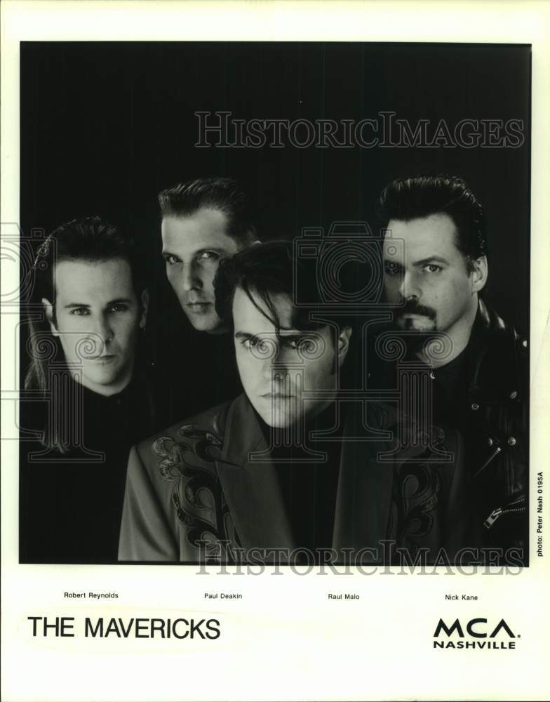 1995 Press Photo Four Members of the band The Mavericks, Musicians - sap15294- Historic Images