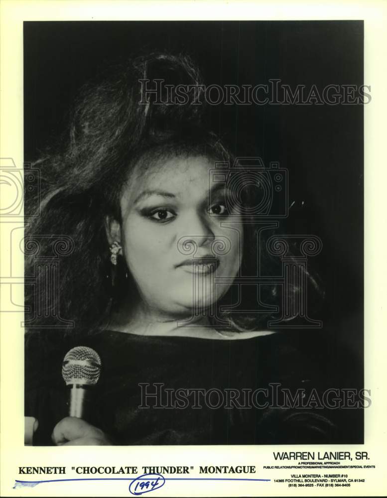 1994 Press Photo Kenneth "Chocolate Thunder" Montague, Entertainer - sap15474- Historic Images