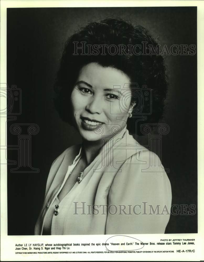 1992 Press Photo Author Le Ly Hayslip of "Heaven and Earth" - sap15479- Historic Images