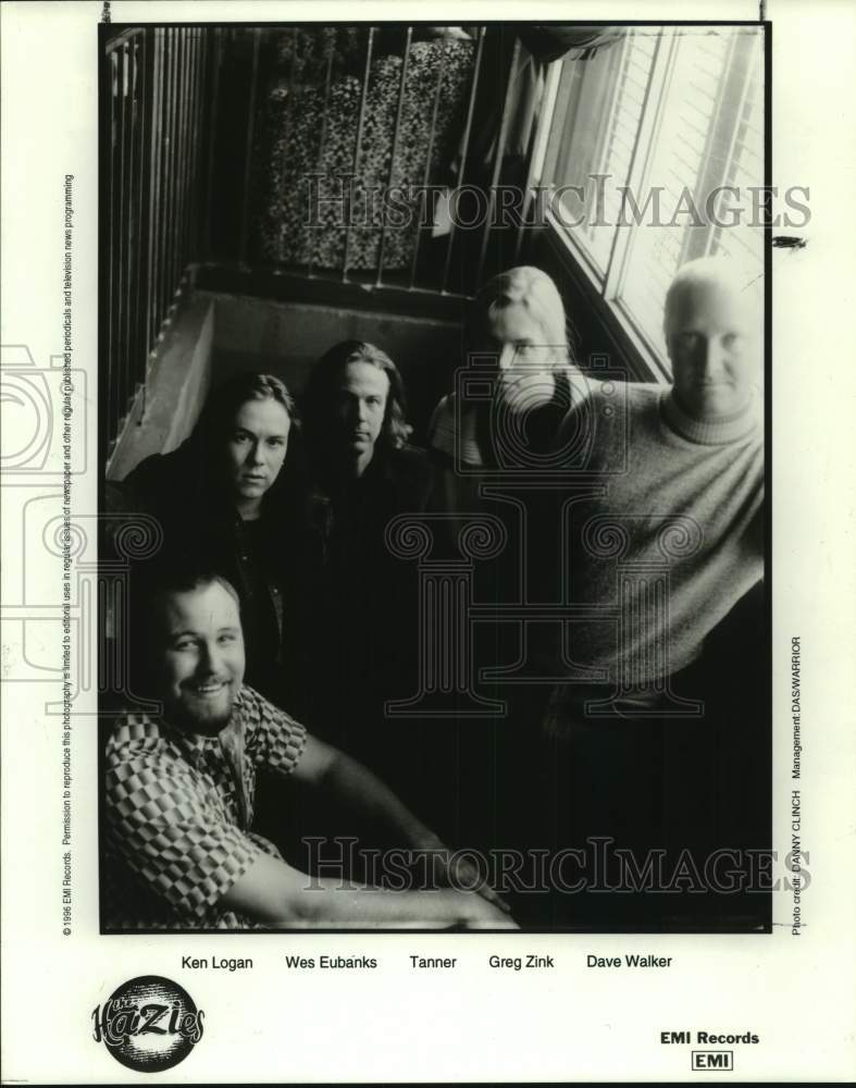 1996 Press Photo Five Members of the band Hazies, Entertainers, Musicians- Historic Images