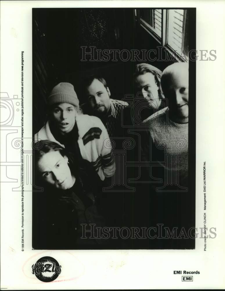 1996 Press Photo Five Members of the band Hazies, Musicians - sap15489- Historic Images