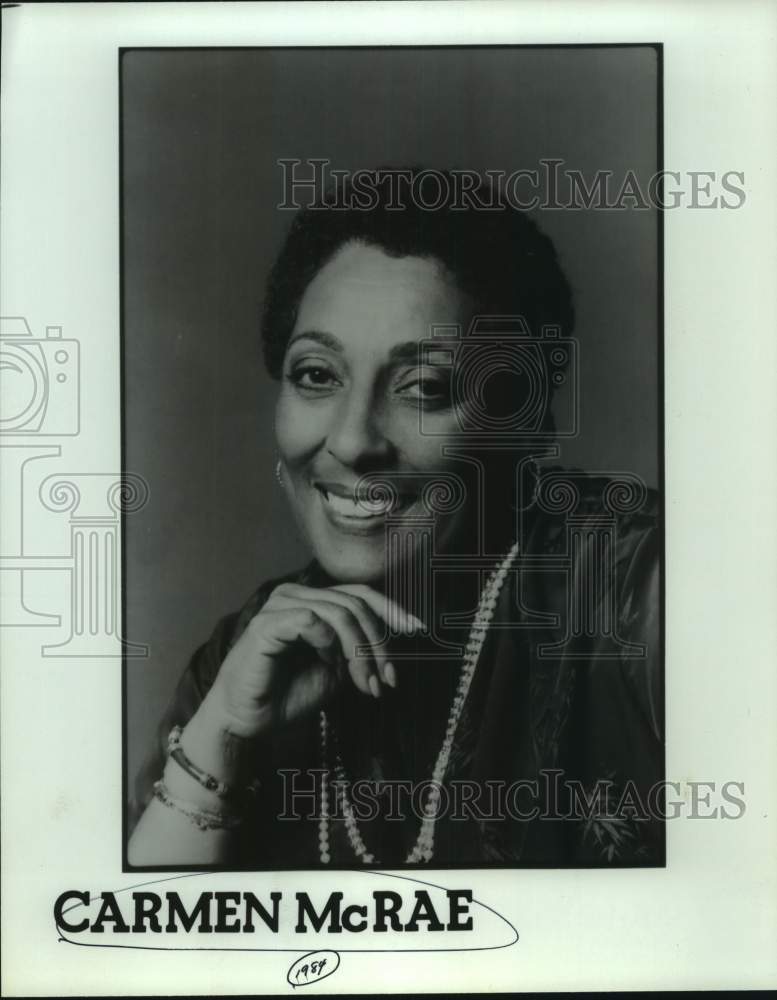 1989 Press Photo Carmen McRae, Singer - sap15539- Historic Images