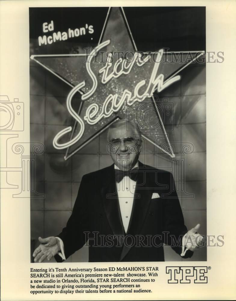 2001 Press Photo Ed McMahon, Host of Star Search Television Show - sap15602- Historic Images