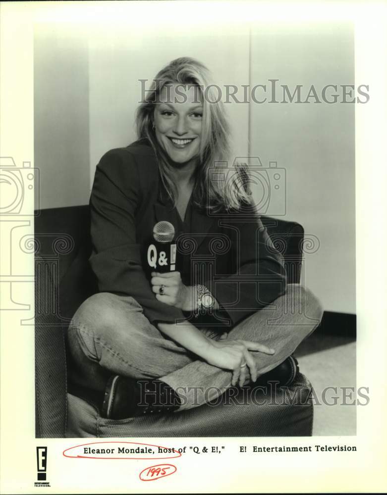 1995 Press Photo Eleanor Mondale, Host of "A &E!," E! Entertainment Television- Historic Images
