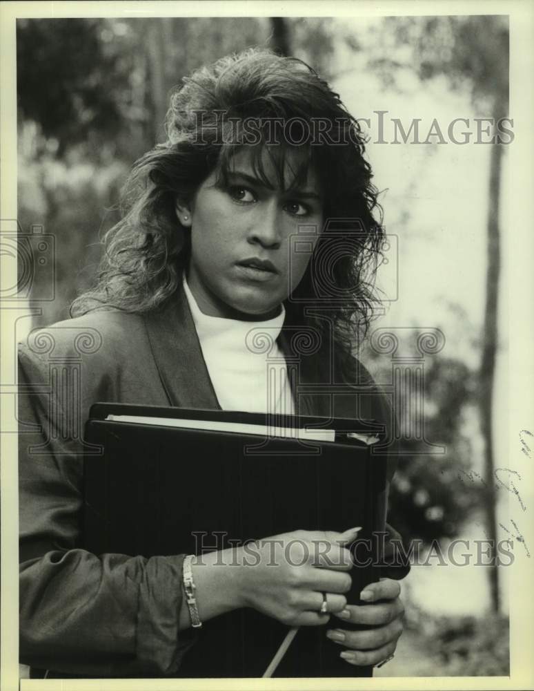 1987 Press Photo Actress Nancy McKeon stars in &quot;Strange Voices&quot; on NBC-TV- Historic Images